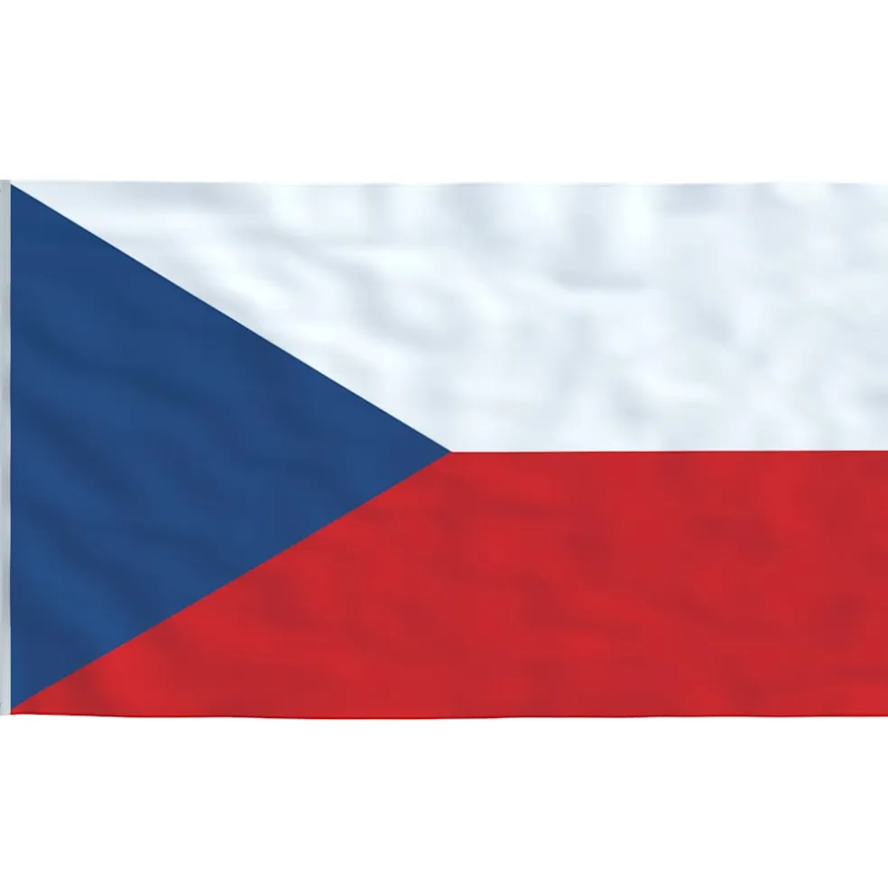 vidaXL Vlag met vlaggenmast Tsjechië 6,08 m aluminium