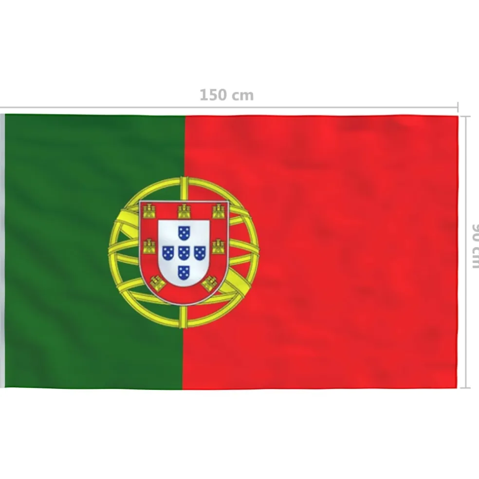 vidaXL Vlag Portugal 90x150 cm