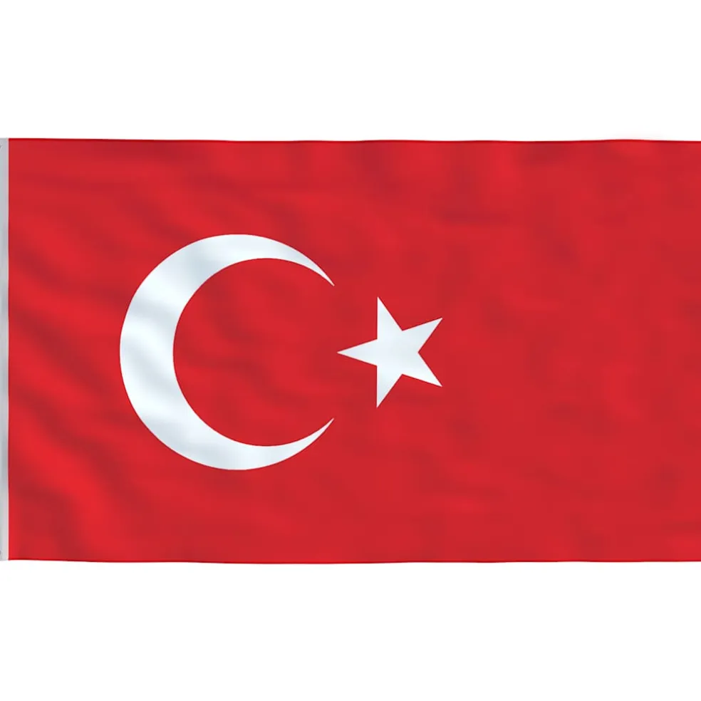 vidaXL Vlag Turkije 90x150 cm