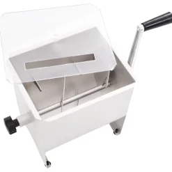 vidaXL Vleesmixer met deksel handmatig roestvrij staal zilverkleurig