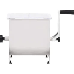 vidaXL Vleesmixer met deksel handmatig roestvrij staal zilverkleurig