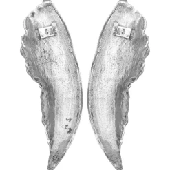 vidaXL Vleugels Beeldhouwwerk 2 st zilver 31 x 5 x 91 cm Aluminium
