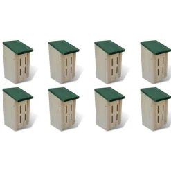 vidaXL Vlinderkasten 8 st 14x15x22 cm hout