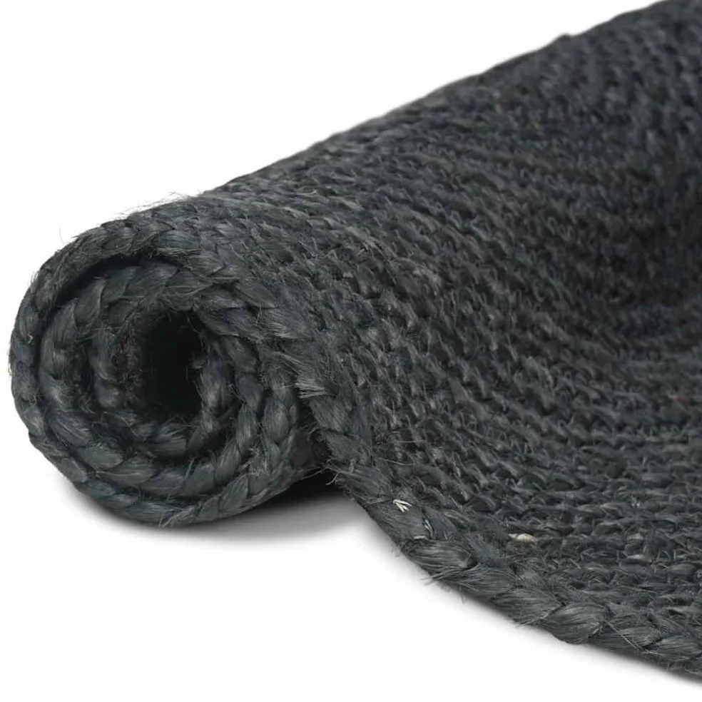 vidaXL Vloerkleden Donkergrijs 60 x 110 cm Jute