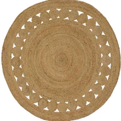 vidaXL Vloerkleden Naturel Ø 120 cm Jute
