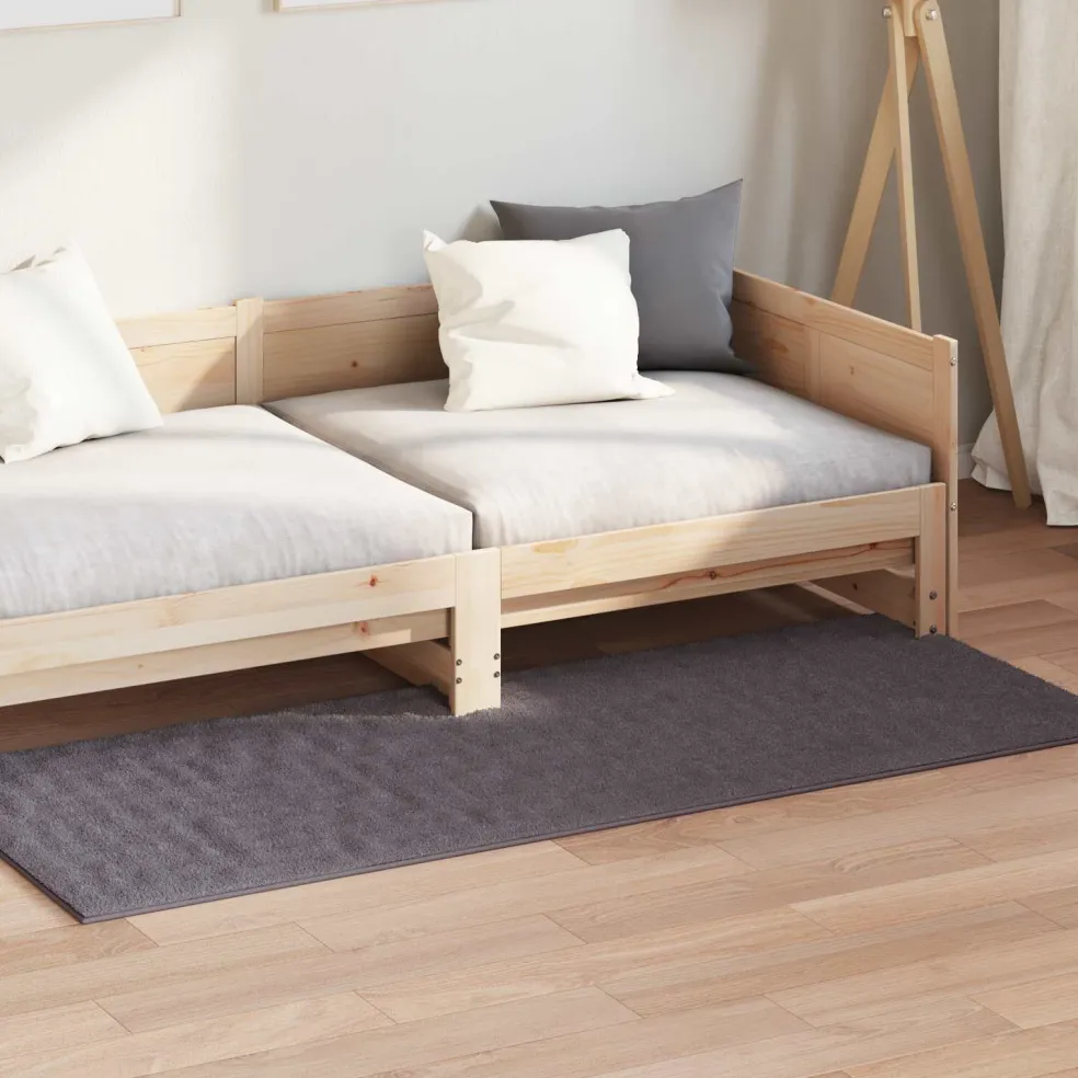 vidaXL Vloerkleden Rechthoekig SIROLO Antraciet 150 x 80 cm Polyester