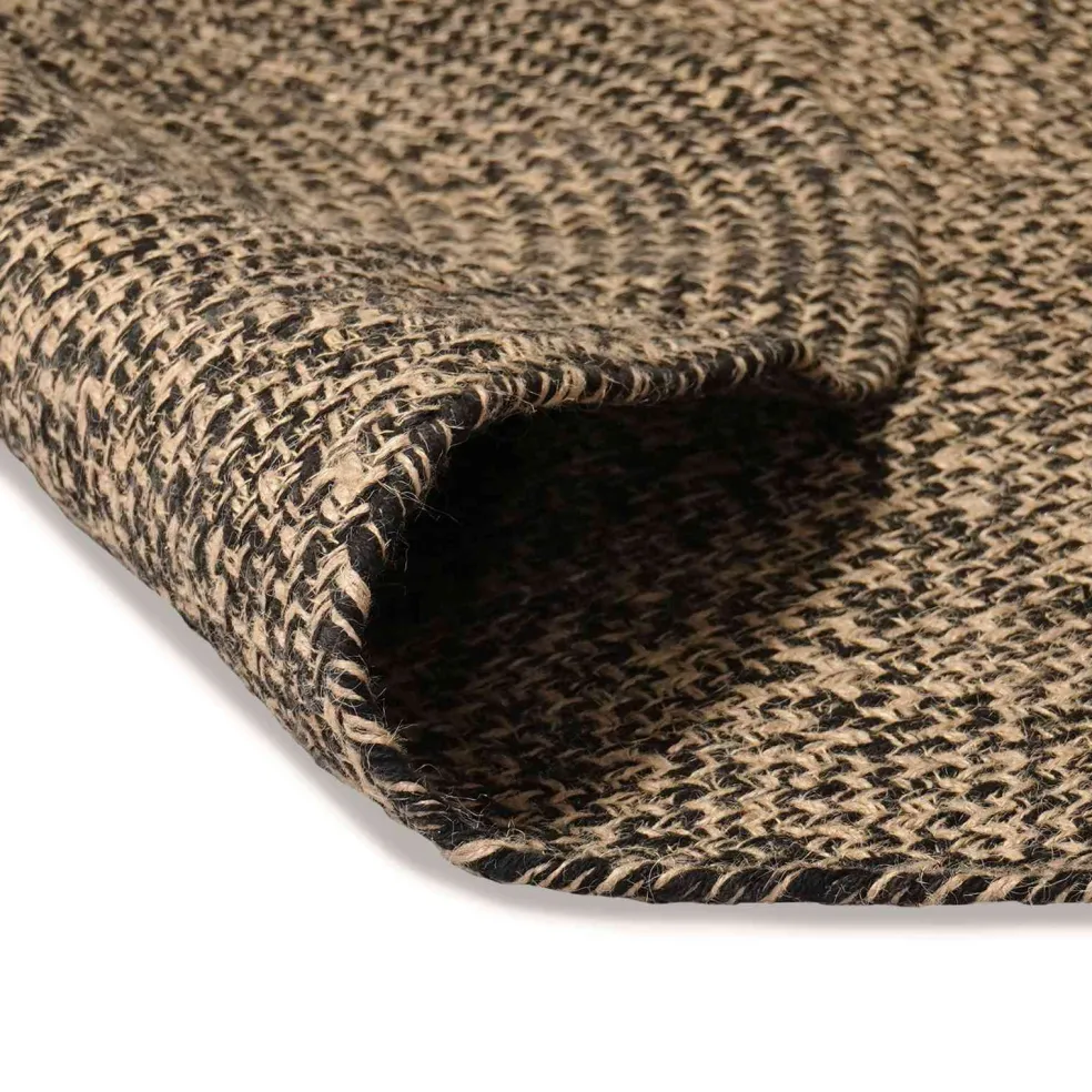 vidaXL Vloerkleden Zwart 100 x 152 cm Jute