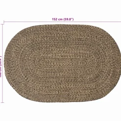 vidaXL Vloerkleden Zwart 100 x 152 cm Jute