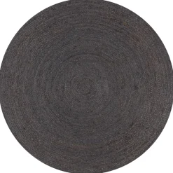 vidaXL Vloerkleed handgemaakt 90 cm jute zwart en naturel