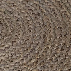 vidaXL Vloerkleed handgemaakt rond 90 cm jute grijs
