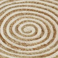 vidaXL Vloerkleed handgemaakt met spiraal ontwerp 90 cm jute wit