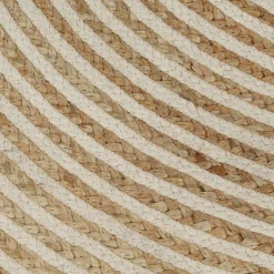 vidaXL Vloerkleed handgemaakt met spiraal ontwerp 90 cm jute wit