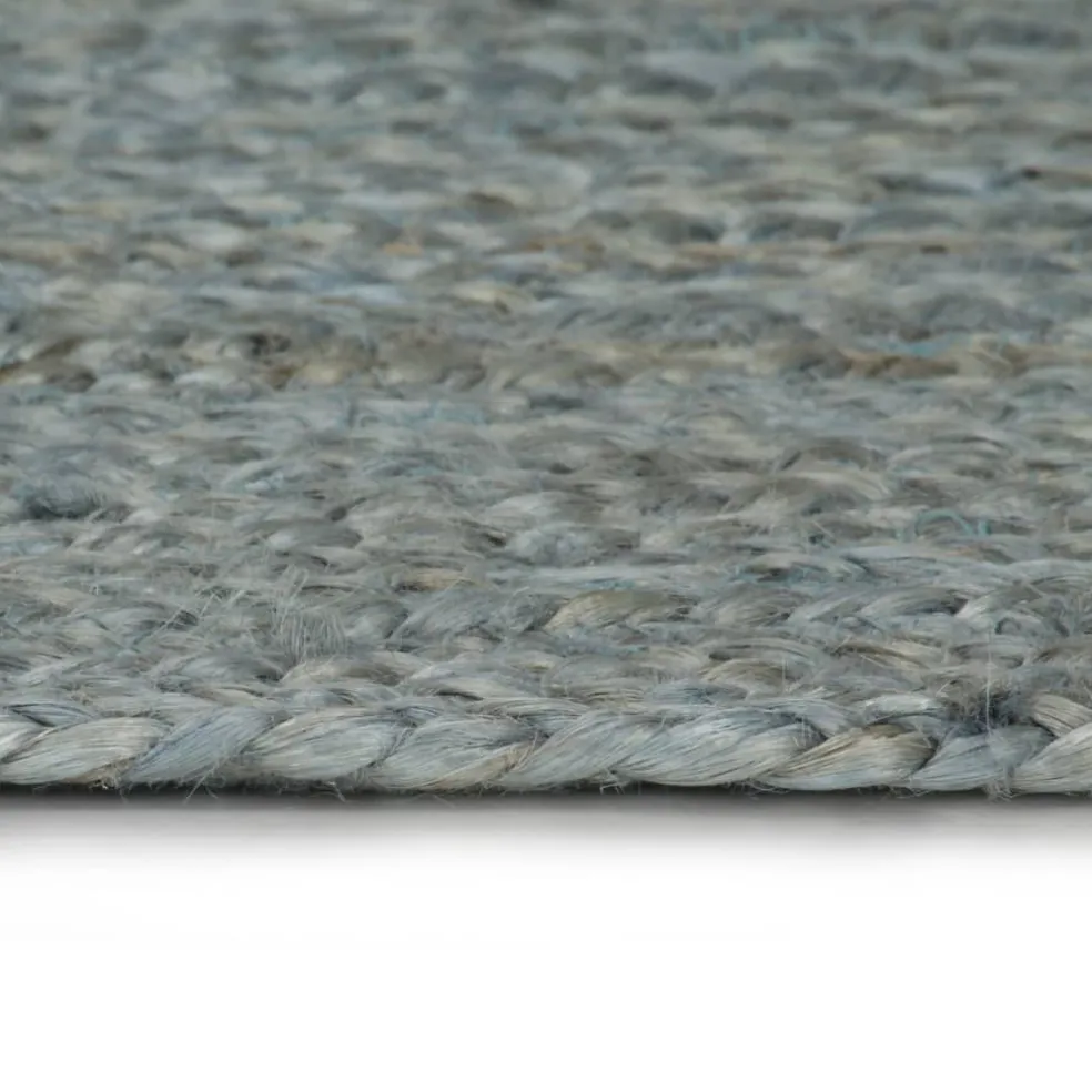 vidaXL Vloerkleed handgemaakt rond 90 cm jute olijfgroen