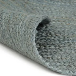 vidaXL Vloerkleed handgemaakt rond 90 cm jute olijfgroen