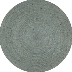 vidaXL Vloerkleed handgemaakt rond 90 cm jute olijfgroen