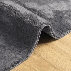 vidaXL Vloerkleed HUARTE laagpolig zacht wasbaar 60x110 cm antraciet