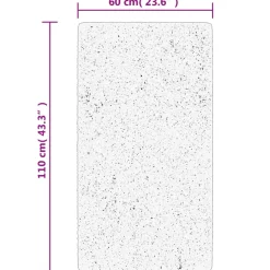 vidaXL Vloerkleed HUARTE laagpolig zacht wasbaar 60x110 cm grijs
