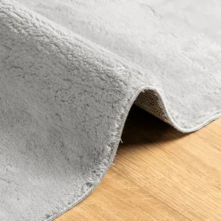 vidaXL Vloerkleed HUARTE laagpolig zacht wasbaar 60x110 cm grijs