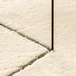 vidaXL Vloerkleed HUARTE laagpolig zacht wasbaar 60x110 cm crème