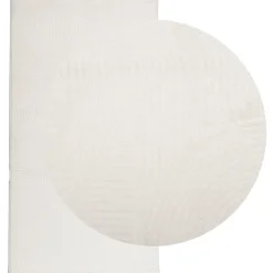 vidaXL Vloerkleed IZA laagpolig Scandinavisch 80x150 cm crèmekleurig