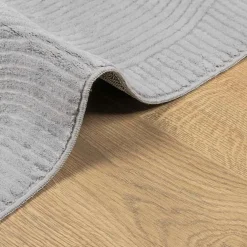 vidaXL Vloerkleed IZA laagpolig Scandinavisch 80x150 cm grijs