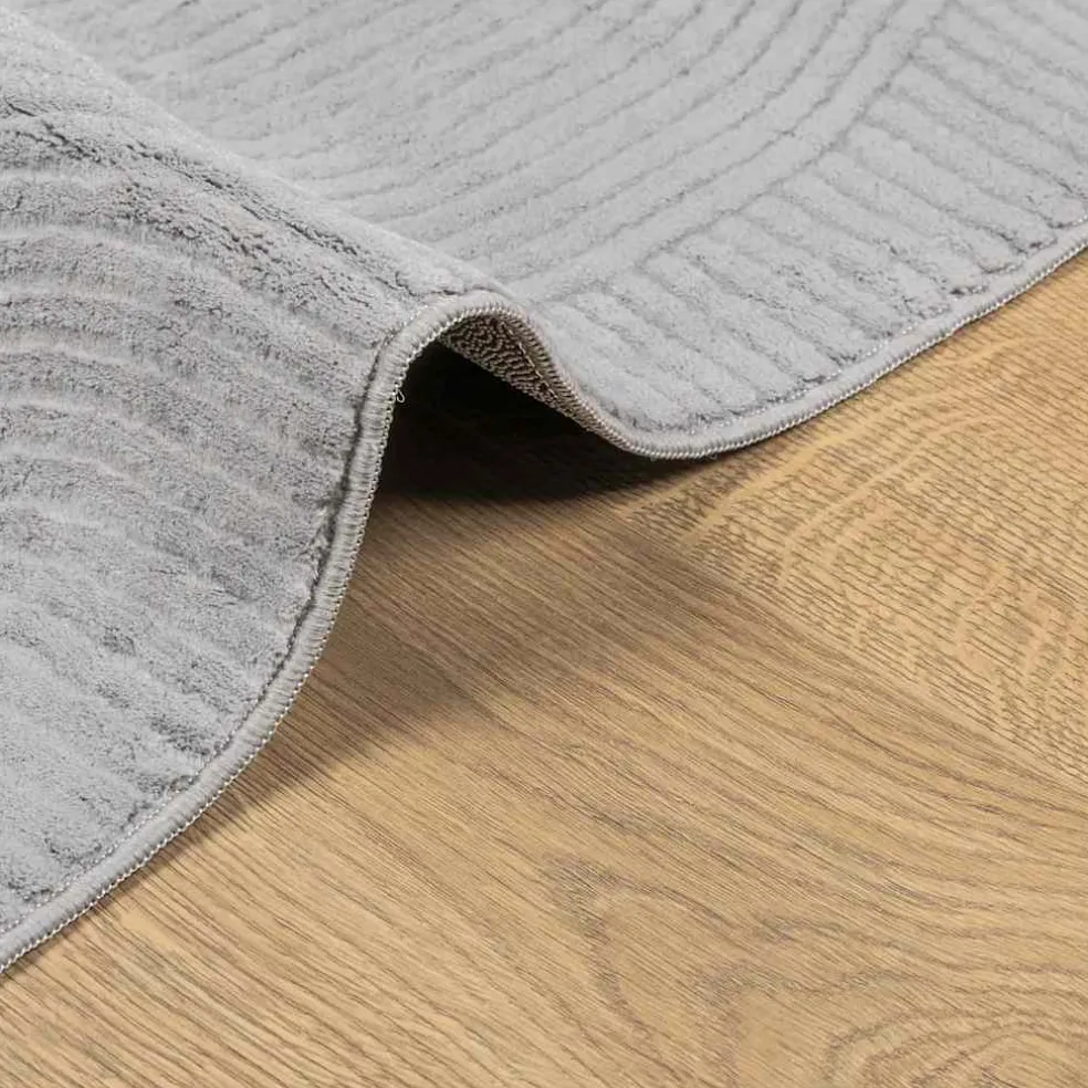 vidaXL Vloerkleed IZA laagpolig Scandinavisch 80x150 cm grijs