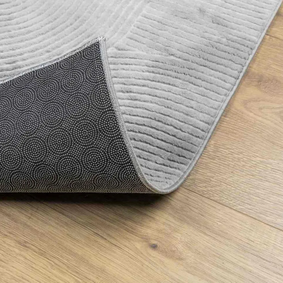 vidaXL Vloerkleed IZA laagpolig Scandinavisch 80x150 cm grijs