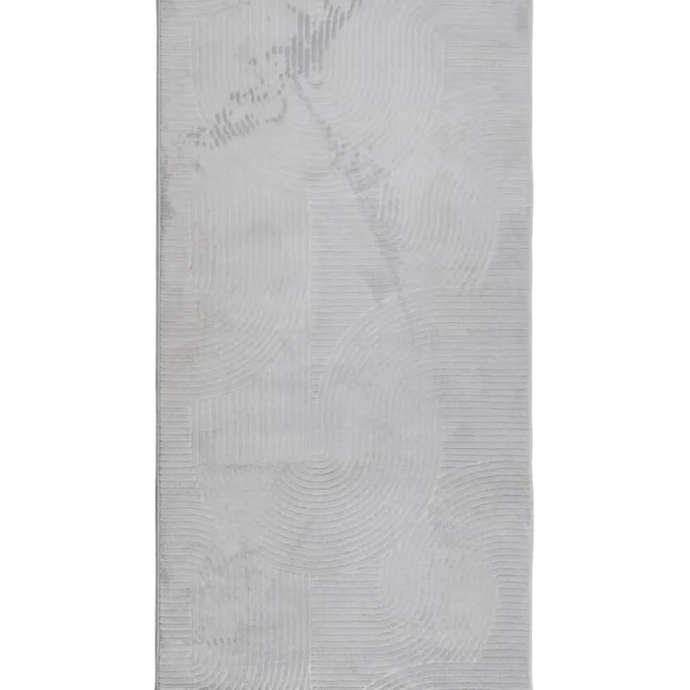 vidaXL Vloerkleed IZA laagpolig Scandinavisch 80x150 cm grijs