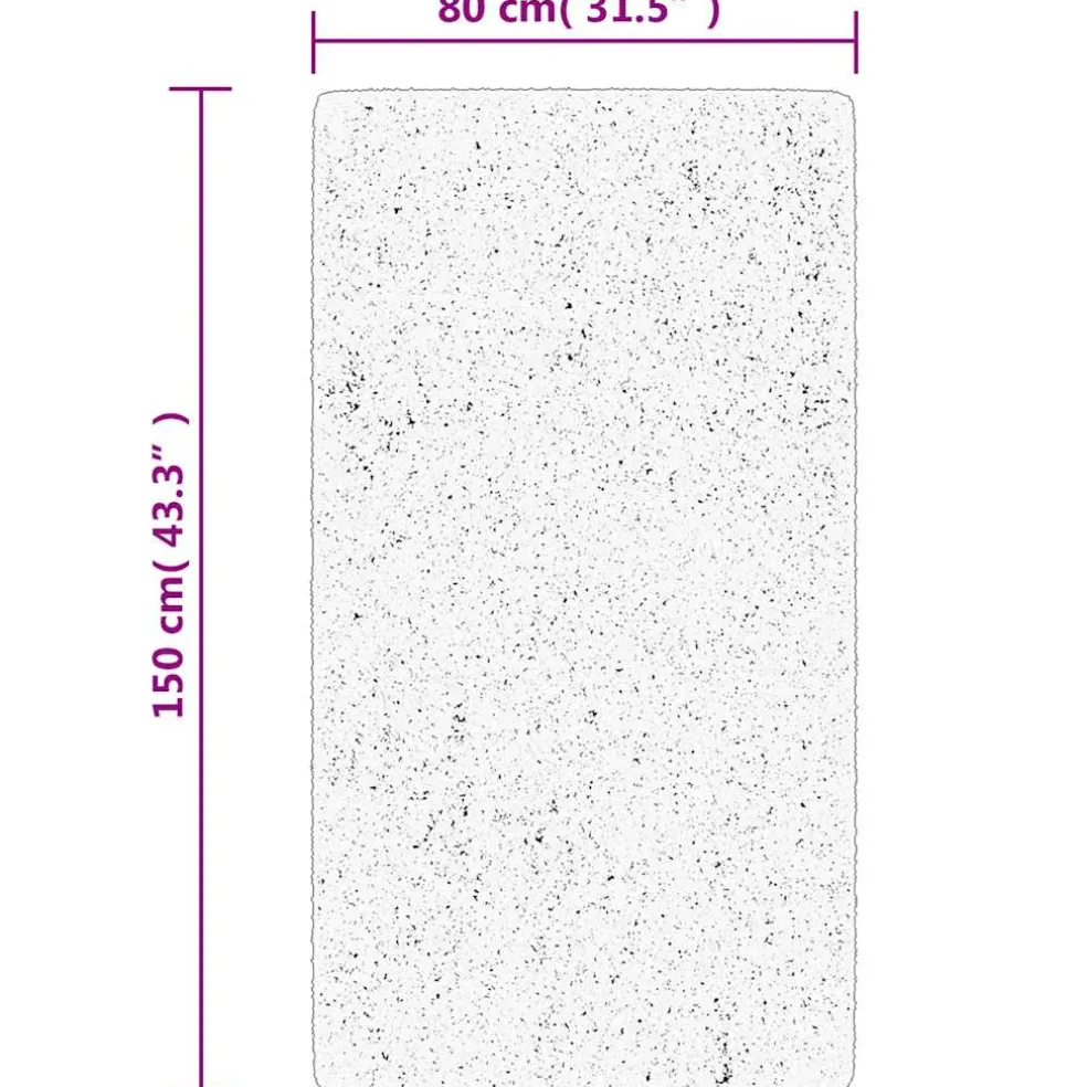 vidaXL Vloerkleed IZA laagpolig Scandinavisch 80x150 cm grijs