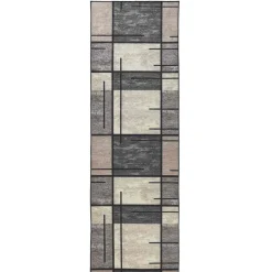 vidaXL Vloerkleedloper LESAKA Bruin 50 x 100 cm Diamantvelours