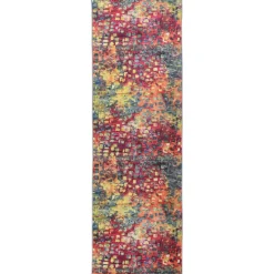 vidaXL Vloerkleedloper LESAKA kleurrijk 50 x 100 cm Diamantvelours
