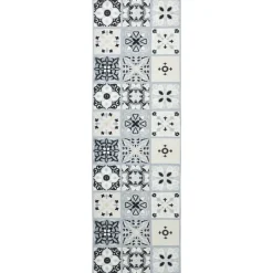vidaXL Vloerkleedloper ORIZ 1150 gsm Grijs en zwart 100% polyestervilt