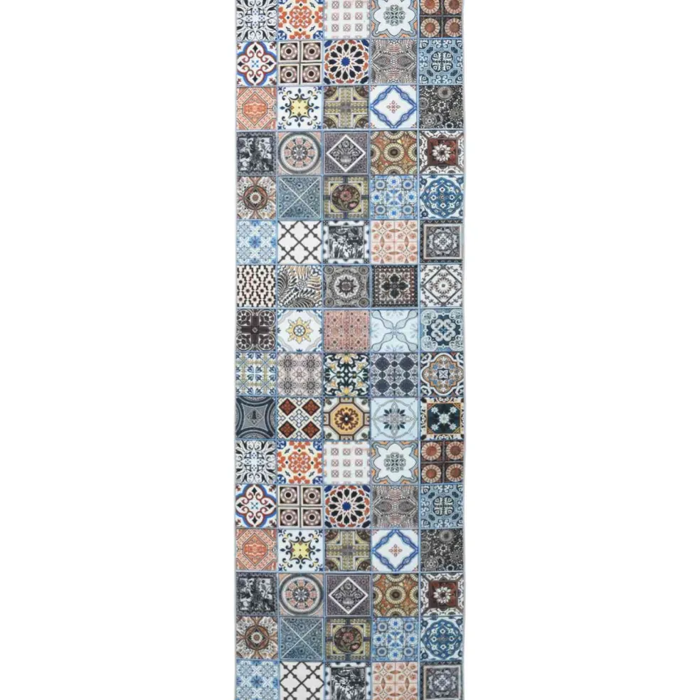 vidaXL Vloerkleedloper ORIZ 1150 gsm Blauw 100% polyestervilt