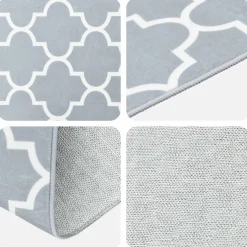 vidaXL Vloerkleedloper ORIZ 1150 gsm Grijs en Wit 100% polyestervilt