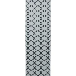 vidaXL Vloerkleedloper ORIZ 1150 gsm Zwart gaaspatroon