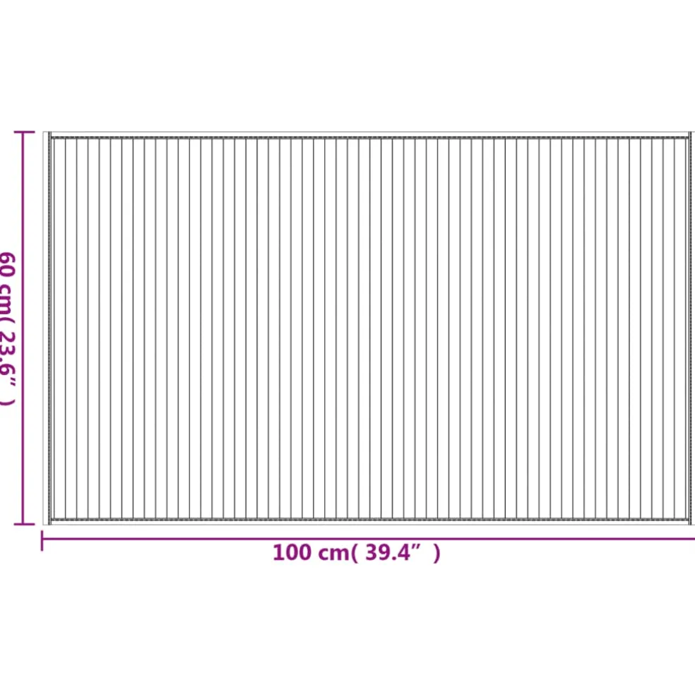 vidaXL Vloerkleed rechthoekig 60x100 cm bamboe lichtnaturel