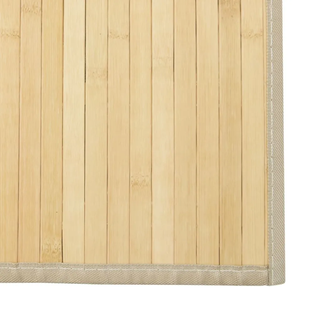 vidaXL Vloerkleed rechthoekig 60x100 cm bamboe lichtnaturel