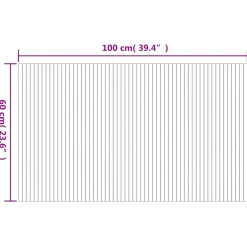 vidaXL Vloerkleed rechthoekig 60x100 cm bamboe lichtnaturel