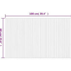 vidaXL Vloerkleed rechthoekig 60x100 cm bamboe bruin
