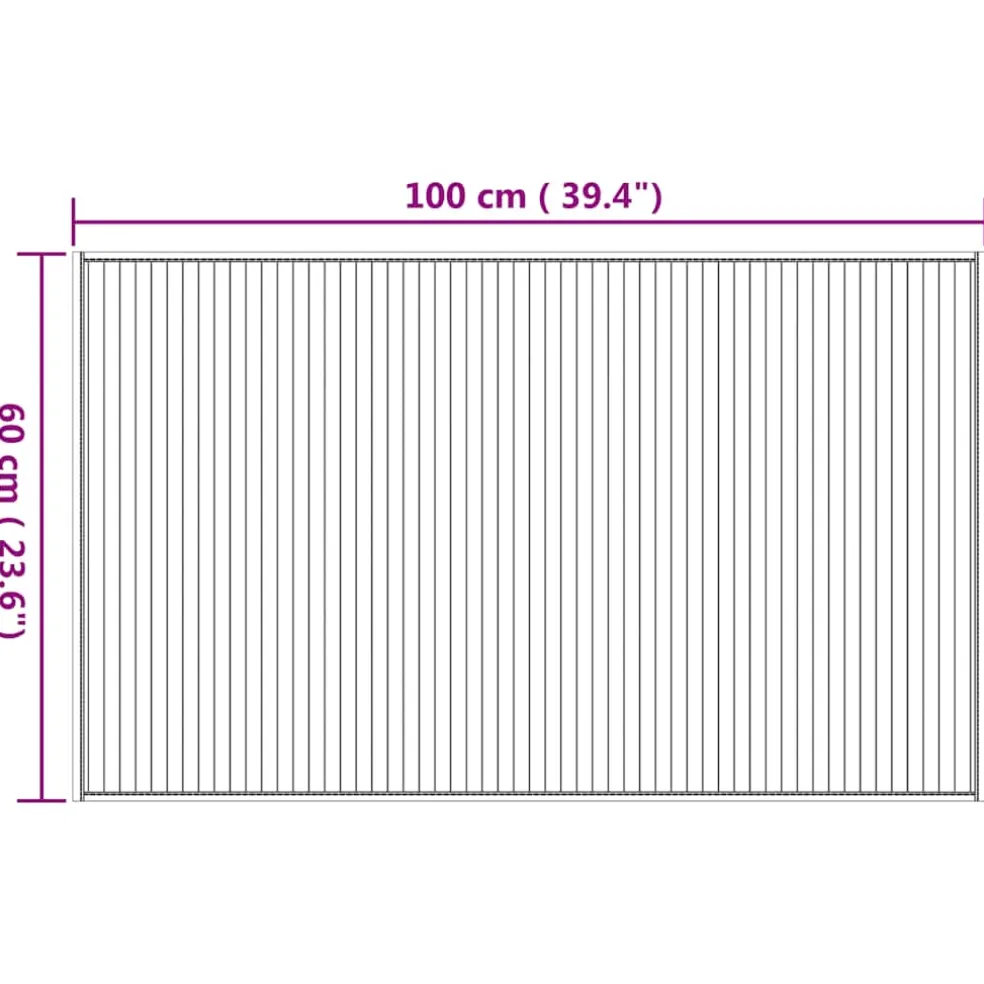 vidaXL Vloerkleed rechthoekig 60x100 cm bamboe naturel