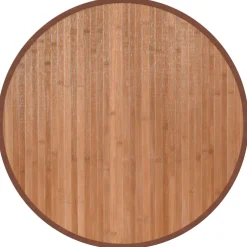 vidaXL Vloerkleed rond 60 cm bamboe naturel