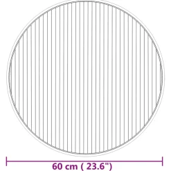 vidaXL Vloerkleed rond 60 cm bamboe naturel
