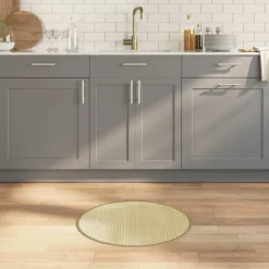 vidaXL Vloerkleed rond 60 cm bamboe lichtnaturel