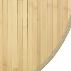 vidaXL Vloerkleed rond 60 cm bamboe lichtnaturel