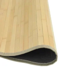 vidaXL Vloerkleed rond 60 cm bamboe lichtnaturel