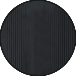 vidaXL Vloerkleed rond 60 cm bamboe zwart
