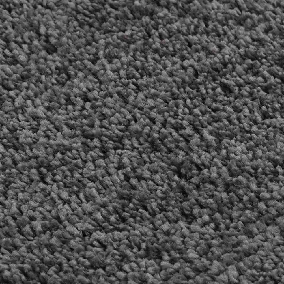 vidaXL Vloerkleed shaggy anti-slip 80x150 cm donkergrijs