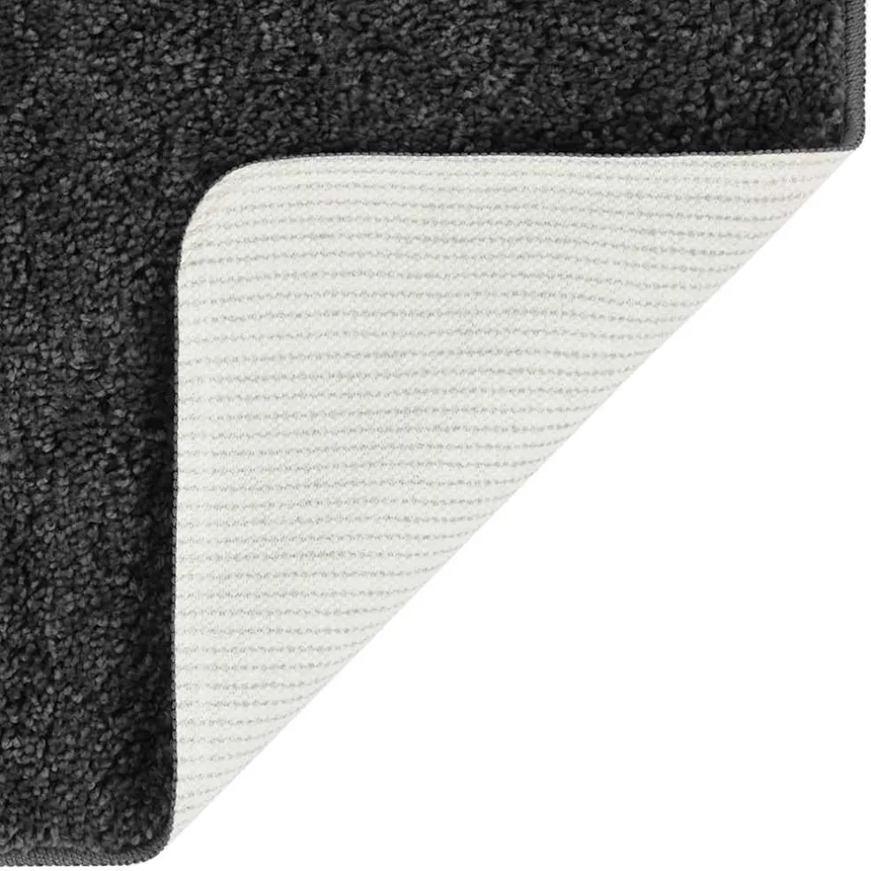 vidaXL Vloerkleed shaggy anti-slip 80x150 cm donkergrijs