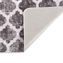 vidaXL Vloerkleed wasbaar anti-slip 80x150 cm meerkleurig