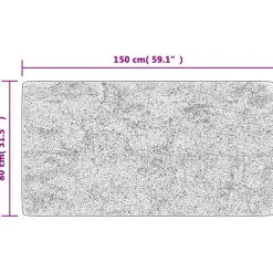 vidaXL Vloerkleed wasbaar anti-slip 80x150 cm meerkleurig